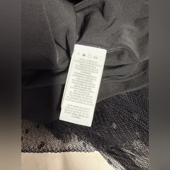 DRESS THE POPULATION Cream sequin KADY w/black tulle skirt cocktail dress size L - Picture 10 of 13